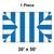 30' x 50' Classic Series Frame Tent, 1 Piece, 16 oz. Ratchet Top, White and Blue, with striped pattern and sturdy frame for outdoor events.