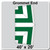 40' x 20' Classic Series Frame Tent Grommet End, 16 oz. Ratchet Top, White and Forest Green, illustration showing the grommet end design with green and white tent panels.