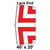 40' x 20' Classic Frame Tent Lace End, 16 oz. Ratchet Top, White and Red, with detailed layout and lace end design.