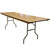 Celina Tent 8' x 30" Wood Banquet Table, wooden tabletop with metal legs suitable for events and gatherings.