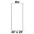 40' x 20' Classic Series Frame Tent Mid, 16 oz. Ratchet Top, Solid White, image showing a technical outline of the tent with labeled dimensions and section midpoint.