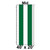 40' x 20' Classic Series Frame Tent Mid, 16 oz. Ratchet Top, White and Forest Green, detailed diagram showing the tent's dimensions and structure.