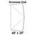 40' x 20' Classic Pole Tent Grommet End, 16 oz. Ratchet Top, Solid White, with grommets at the end of the tent for easy setup and secure attachment.