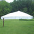 7' x 20' White Royalty Sidewall, large white tent set up outdoors on green grass with trees in the background
