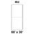 60' x 30' Classic Pole Tent Mid, 16 oz. Ratchet Top, Solid White, product diagram showing the top view layout of the large, sturdy outdoor event tent.