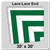 60' Classic Pole Tent End Section 1 of 4, 16 oz. Ratchet Top, White and Forest Green, 30'x30' Lace-Lace product showing a green and white tent end section with measurement details.