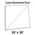60' Classic Pole Tent End Section 2 of 4, 16 oz. Ratchet Top, Solid White, 30'x30' lace grommet end section for marquee or event tent, with detailed dimensions and grommet placement.
