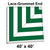 80' Classic Pole Tent End Section 2 of 4, 16 oz. Ratchet Top, White and Forest Green, with lace grommet detailing, 40'x40' dimension, shown in the image.
