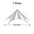 52' Diameter TP/Hexagon Tent, 1 Piece, 16oz. Ratchet Top, Solid White