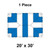 20' x 30' Classic Frame Tent, 1 Piece, 16 oz. Ratchet Top, White and Blue, top view showing the rectangular shape with alternating white and blue panels.