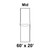 MID SECTION 60' x 20' Engineered High Peak Aluminum 8' Pole Kit, schematic diagram showing the dimensions of the mid section of the pole kit.
