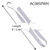 8' White Strap w/ 6'' Loop, product image showing length and loop feature for lifting or securing purposes.