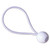 6 Inch White Ball Bungee Tie Downs, white elastic bungee cord with a ball at one end for securing items.