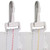 8' x 20' White Royalty Sidewall, close-up of the wall attachments showing secure hooks and textured surface for reliable suspension.