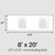 8' x 20' Cathedral Window Sidewall, blueprint drawing showing dimensions and window design for this large architectural sidewall panel.
