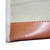 14'' x 31'' Stake Bag, close-up image showing the corner with a brown leather-like material stitched onto a durable fabric background.