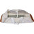 33-1/2" x 10" x 8" Stake Bag, a large white and brown bag with metal stakes inside for staking or securing items.