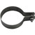 Pinnacle Rail Curtain Clamp, black metal clamp with a screw for securing curtain rails.