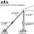 Celina Tent 10' x 60' Master Series Frame Tent, Sectional Tent Top, Complete, showing detailed image of frame assembly with double head and stake mounts, and loop straps for secure setup.