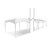 Celina Tent 10' x 90' Master Series Frame Tent, Sectional Tent Top, Complete, white sectional tent with arch support and frame structure.
