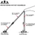 Celina Tent 15' x 60' Master Series Frame Tent, Sectional Tent Top, Complete, with detailed diagram of ratchet assembly, straps, and double head stake for event and party outdoor coverage.