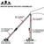 Celina Tent 20' x 80' Master Series Frame Tent, Sectional Tent Top, Complete, illustrating detailed ratchet assembly components for secure tent setup.