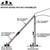 Celina Tent 30' x 150' Master Series Frame Tent, Sectional Tent Top, Complete, with detailed diagram showing ratchet assemblies, double head stake, and loop straps for secure setup.