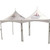 Celina Tent 10' x 10' Pinnacle Series High Peak Frame Tent / Cross Cable Marquee, Complete, two white tents with high peaks and metal legs set up for outdoor events.