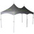 Celina Tent 10' x 20' Pinnacle Series High Peak Frame Tent / Cross Cable Marquee, complete black outdoor event tent with high peaked roof and silver support poles.