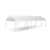 12' x 40' Classic Series Gable End Frame Tent, 1 Piece Tent Top, Complete, white canopy with a scalloped edge and metal support poles.