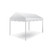 8' x 12' Classic Series Gable End Frame Tent, 1 Piece Tent Top, Complete, white outdoor canopy with four metal legs and a peaked roof design.