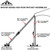 Master Series High Peak Frame Tent, 20 by 30 feet, complete one-piece tent top with detailed diagram of ratchet assemblies and straps
