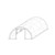 Celina Tent 30'W x 40'L x 15'H Crestline Single Truss Arch Shelter, Arched Side, structural outline sketch of a large, durable outdoor shelter with arched sides and framework design.