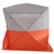 Athens Utility Shelter, portable outdoor shelter with gray and orange canopy and sidewalls, ideal for beach or outdoor events.
