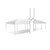 Celina Tent 12' x 50' Classic Series Frame Tent, 1 Piece Tent Top, Complete, with a white canopy tent shown with sturdy frame poles and open sides for outdoor events.