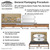 20' x 50' Classic Series Frame Tent, Sectional Tent Top, Complete, showing a detailed diagram of the sectional tent top components, stacking method, and packaging for shipping.
