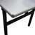 8' x 30" Aluminum Banquet Table, close-up view of the aluminum tabletop with black sturdy legs.
