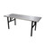 6' x 30" Aluminum Banquet Table, a sturdy rectangular table with a silver aluminum surface and black metal legs designed for events and gatherings.