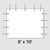 Celina Tent 8' x 10' Solid Pinnacle Sidewall, diagram of an 8 by 10-foot tent sidewall with support hooks and a plain white background.