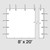 8' x 20' Solid Pinnacle Sidewall, diagram showing the sidewall structure with hooks and reinforcement for easy installation and durability in prefabricated structures.