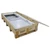 Event Double Door Aluminum 8' Product, packaging crate with the door partially open showing the aluminum frame and glass panels.