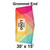 30' x 15' Classic Pole Tent Grommet End with 16 oz. Ratchet Top, full digital print, featuring colorful geometric design and reinforced grommet end for outdoor events.