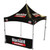 Celina Tent 10' Print Pinn Rail Curtain, black outdoor canopy tent with printed logo and metal frame.