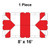 Celina 8' x 16' Classic Frame Tent, 1 Piece, 16 oz. Ratchet Top Replacement, image showing a red and white striped tent top with designated sections for replacement.