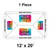 12' x 20' Classic Frame Tent, 1 Piece, 16 oz. Ratchet Top, Logo/Valance Print Only, diagram showing tent dimensions and customizable logo and valance areas for event branding.