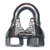 3/16" Cable Clamp, sturdy metal clamp with a secured bolt and nut for securing cables.