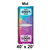 40' x 20' Premiere High Peak Tent Mid, 16 oz. Ratchet Top, Full Digital Print, product label showing customizable logo area and vibrant geometric background.