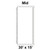 30' x 15' Classic Pole Tent Mid, 16 oz. Ratchet Top, Solid White, with detailed diagram showing the dimensions and structure of the tent.