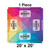 20' x 20' Classic Pole Tent, 1 Piece, Ratchet Top, Full Digital Print with customizable logos and vibrant colors