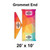 20' x 10' Gable Tent Grommet End, 16 oz. Ratchet Top, Full Digital Print, with vibrant geometric pattern and customizable logo areas.